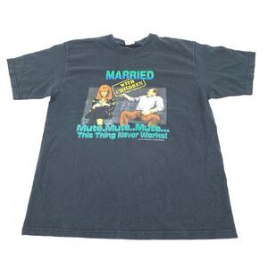 Vintage 1990s Married With Children TV Promo Mute T-Shirt Large Mens Black L